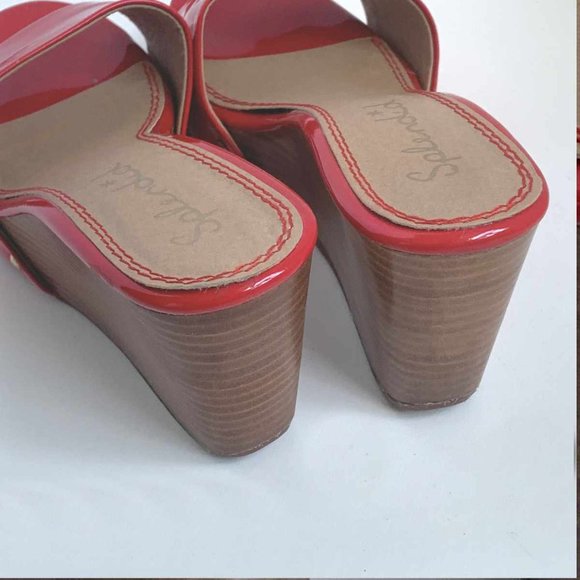 Red Wedge Sandals - Picture 4 of 5